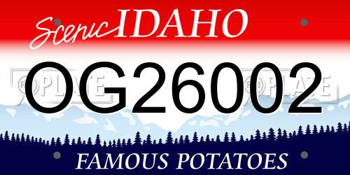 OG26002 Idaho License Plate