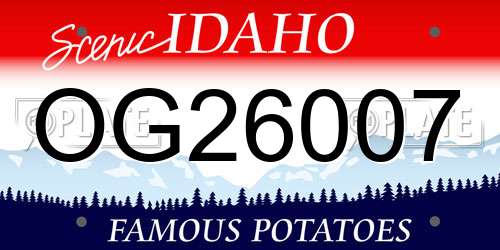 OG26007 Idaho License Plate