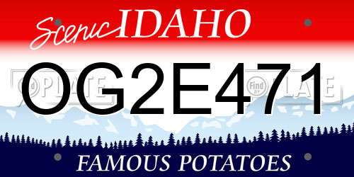OG2E471 Idaho License Plate
