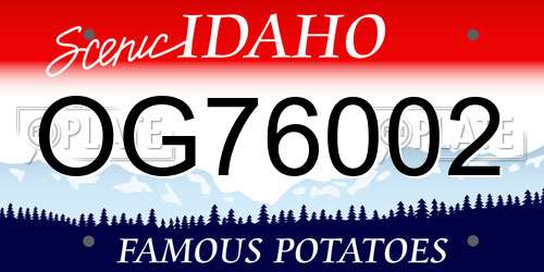 OG76002 Idaho License Plate