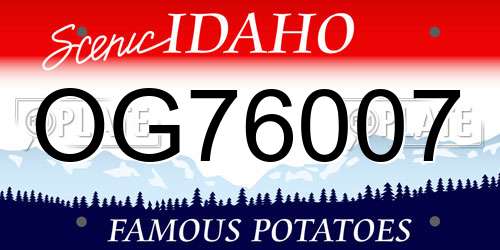 OG76007 Idaho License Plate