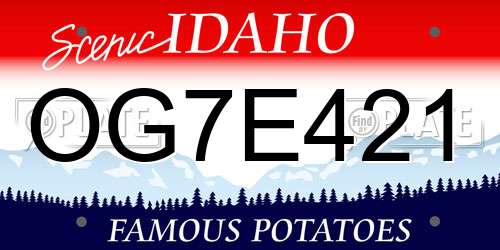 OG7E421 Idaho License Plate