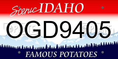 OGD9405 Idaho License Plate