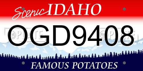OGD9408 Idaho License Plate