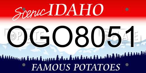 OGO8051 Idaho License Plate