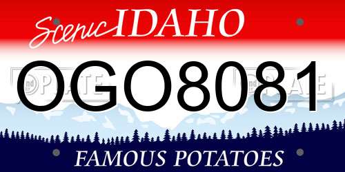 OGO8081 Idaho License Plate