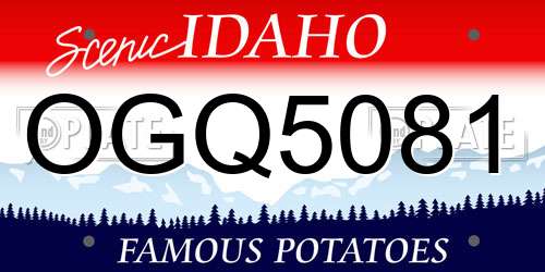 OGQ5081 Idaho License Plate