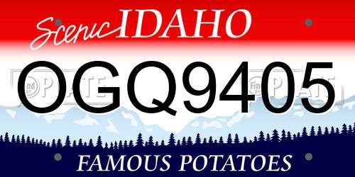 OGQ9405 Idaho License Plate