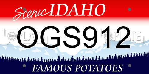 OGS912 Idaho License Plate