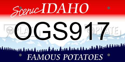 OGS917 Idaho License Plate