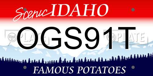 OGS91T Idaho License Plate