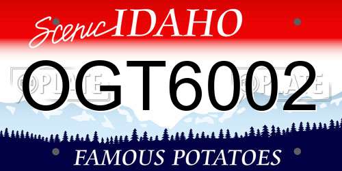 OGT6002 Idaho License Plate