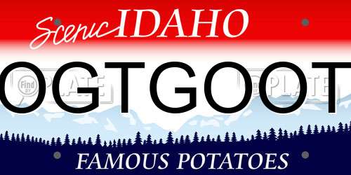 OGTGOOT Idaho License Plate