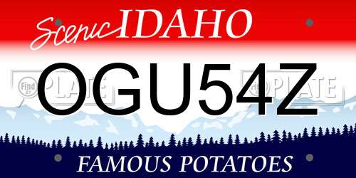 OGU54Z Idaho License Plate