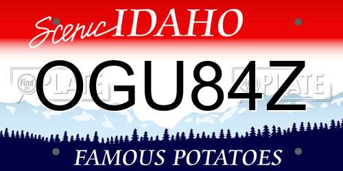 OGU84Z Idaho License Plate