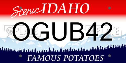 OGUB42 Idaho License Plate
