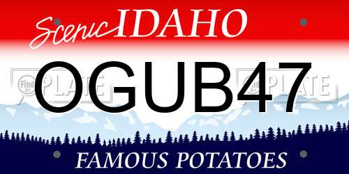 OGUB47 Idaho License Plate