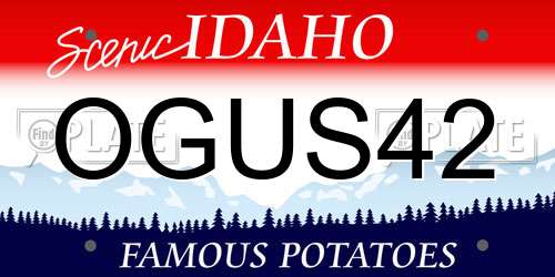OGUS42 Idaho License Plate