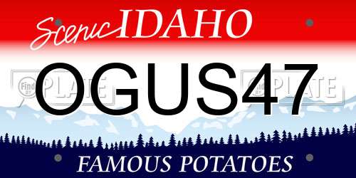 OGUS47 Idaho License Plate