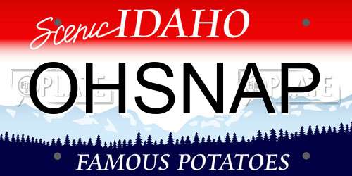 OHSNAP Idaho License Plate