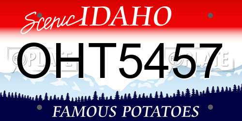 OHT5457 Idaho License Plate