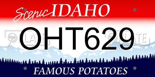 OHT629 Idaho License Plate