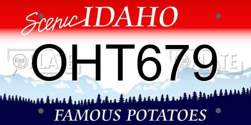 OHT679 Idaho License Plate