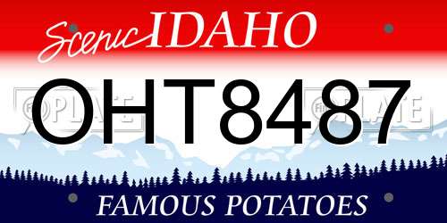 OHT8487 Idaho License Plate