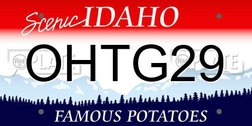 OHTG29 Idaho License Plate