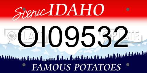 OI09532 Idaho License Plate
