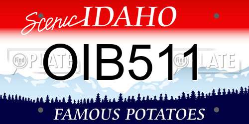 OIB511 Idaho License Plate