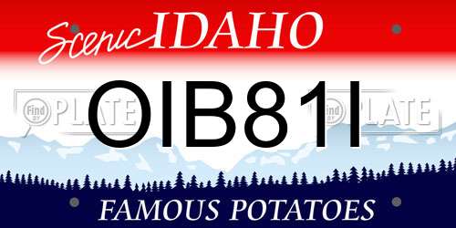 OIB81I Idaho License Plate