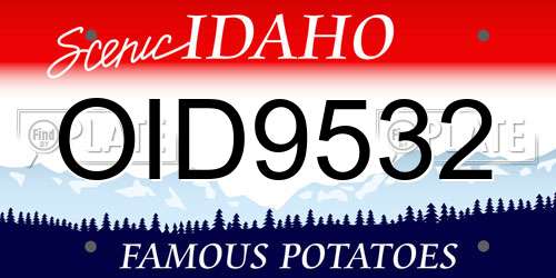 OID9532 Idaho License Plate