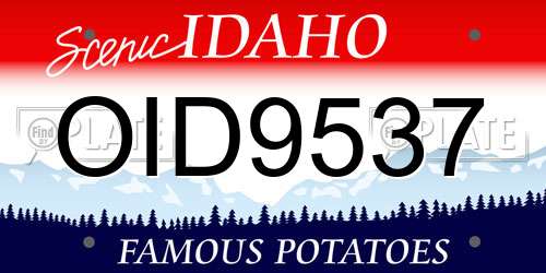 OID9537 Idaho License Plate