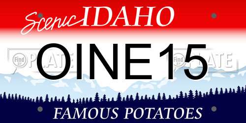 OINE15 Idaho License Plate