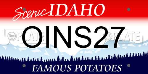 OINS27 Idaho License Plate