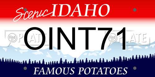 OINT71 Idaho License Plate