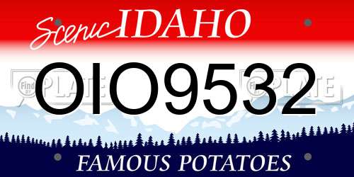 OIO9532 Idaho License Plate