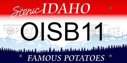 OISB11 Idaho License Plate