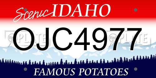 OJC4977 Idaho License Plate