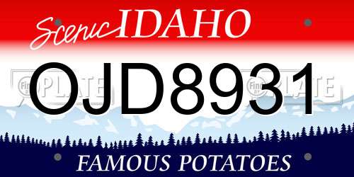 OJD8931 Idaho License Plate