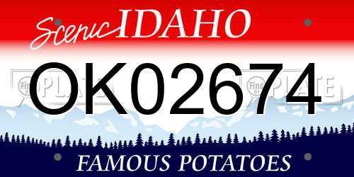 OK02674 Idaho License Plate