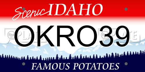 OKRO39 Idaho License Plate