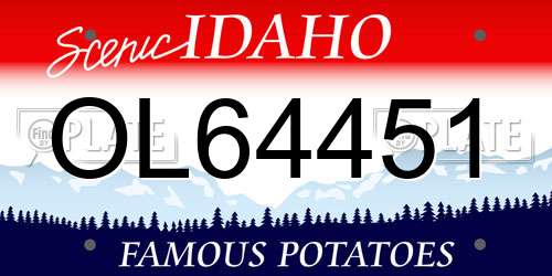 OL64451 Idaho License Plate