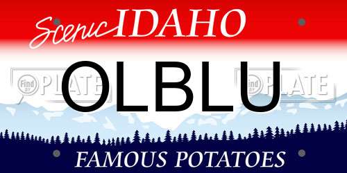 OLBLU Idaho License Plate