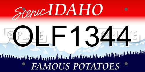 OLF1344 Idaho License Plate