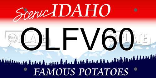 OLFV60 Idaho License Plate