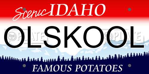 OLSKOOL Idaho License Plate