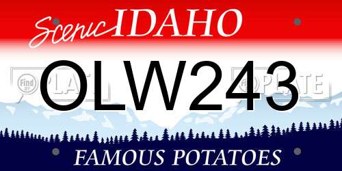 OLW243 Idaho License Plate
