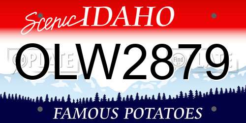 OLW2879 Idaho License Plate